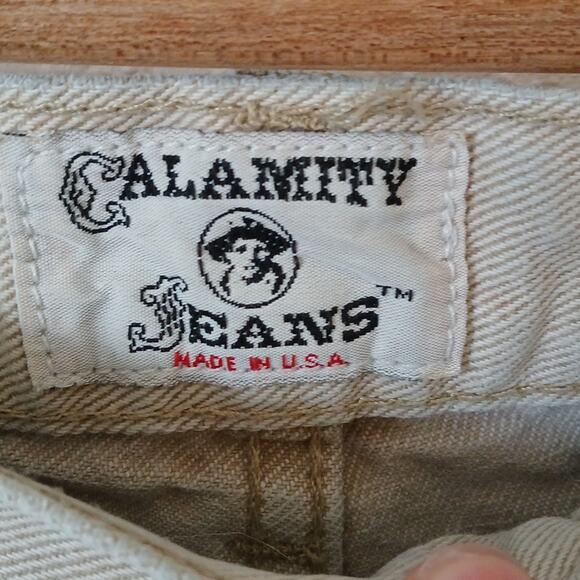 Vintage Calamity Jeans Tan High Waist Deadwood - Picture 3 of 6